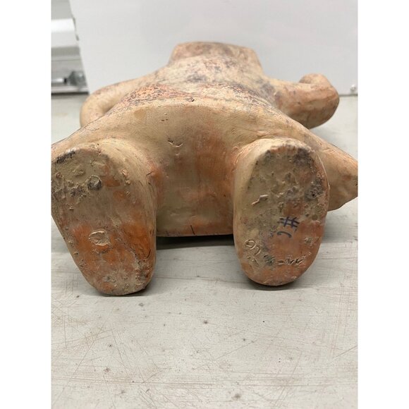 Vintage 1973 Souriant Dancer Terracotta Mayan Figurine Female Made In Mexico - Picture 8 of 9